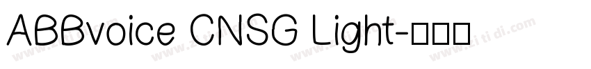 ABBvoice CNSG Light字体转换